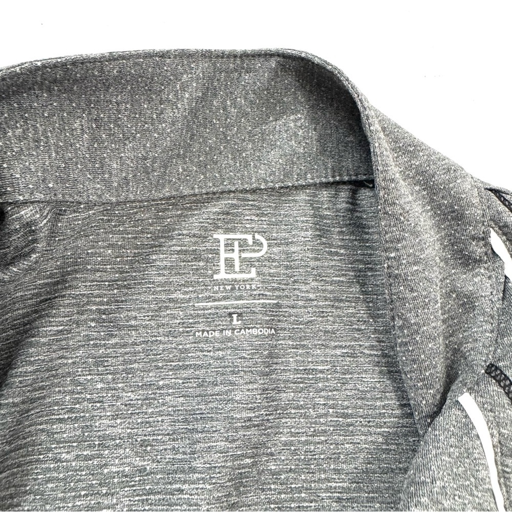 EP NY Golf Womens L Cap Sleeve 1/4 Zip Mock Polo Shirt Grey Contrast Lightweight - Picture 10 of 14